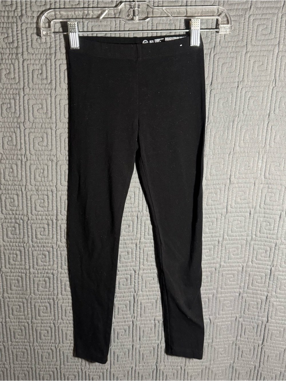 Wonder Nation Pants Girls Medium 7/8 Black Leggings Cotton Blend